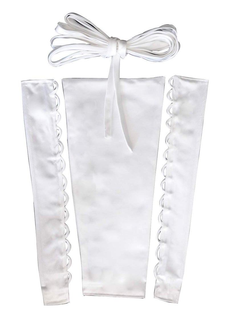 QRBTSCL Women's Wedding Dress Zipper Replacement Adjustable Fit Satin Corset Back Kit Lace up for Prom Dress Ivory 18 Inches - Image 1